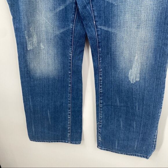 Seven7 Jeans Trendy Plus Size Sequin-Patch Bootcut Distressed Denim Jeans - Picture 5 of 12